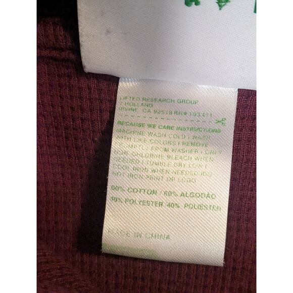 Lifted Research Group LRG Mens Thermal Pullover Red Hoodie Sweatshirt Size XL - Picture 6 of 7